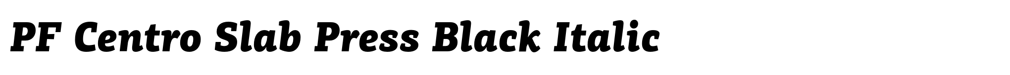 PF Centro Slab Press Black Italic image